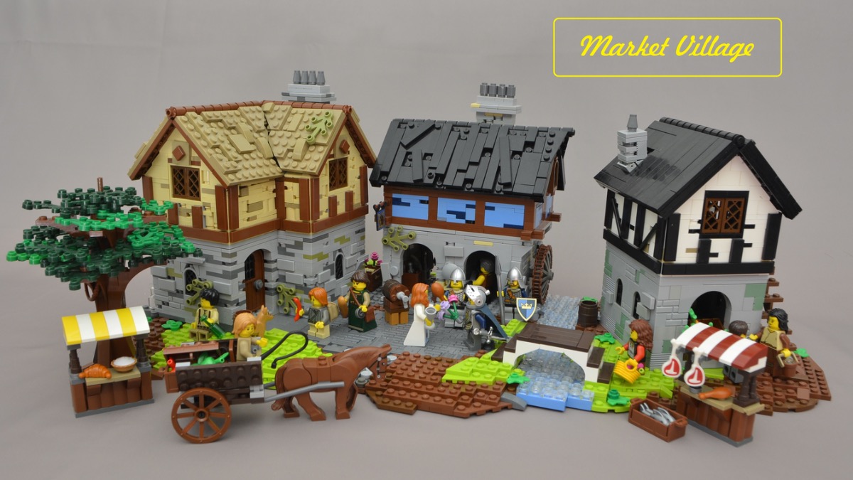 Medieval Market Village remake reaches 10,000 votes on LEGO Ideas
