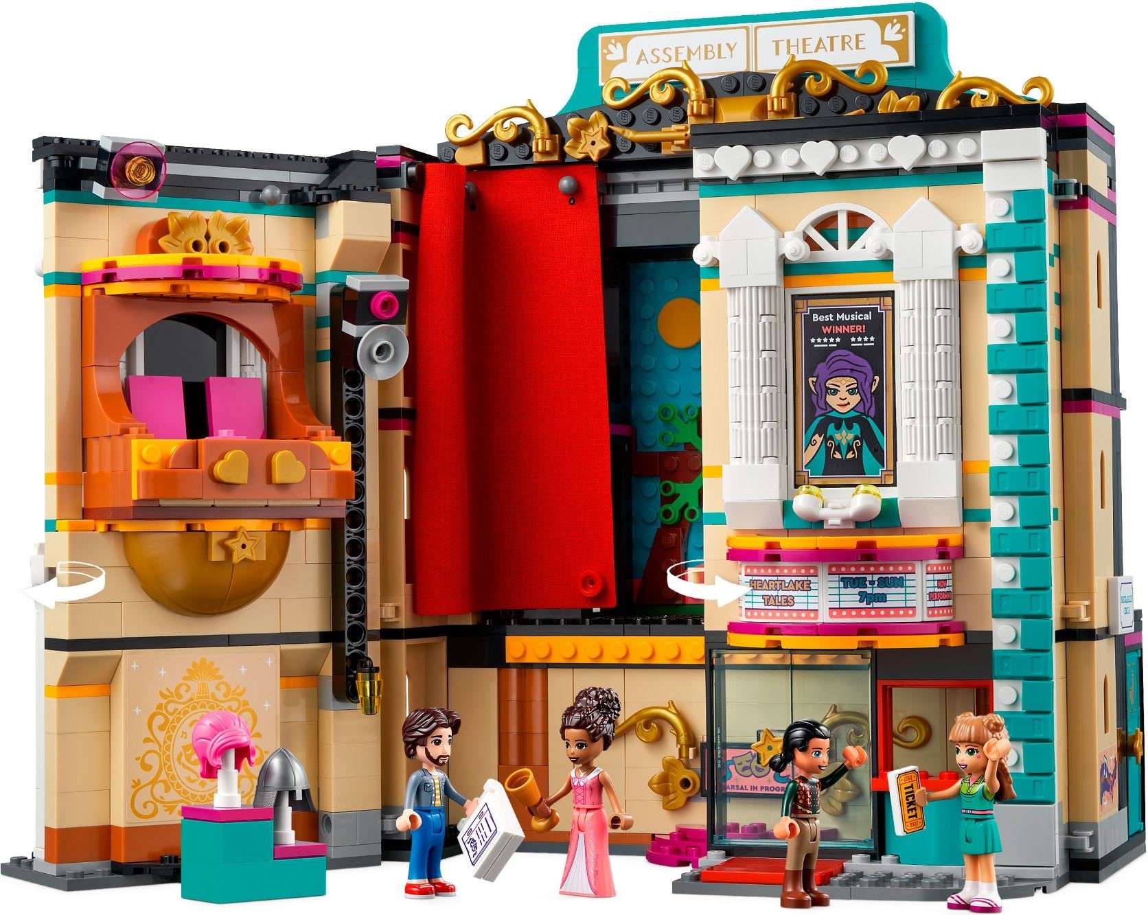 LEGO Friends 41714 Andreas Theatre School Half Unfolded