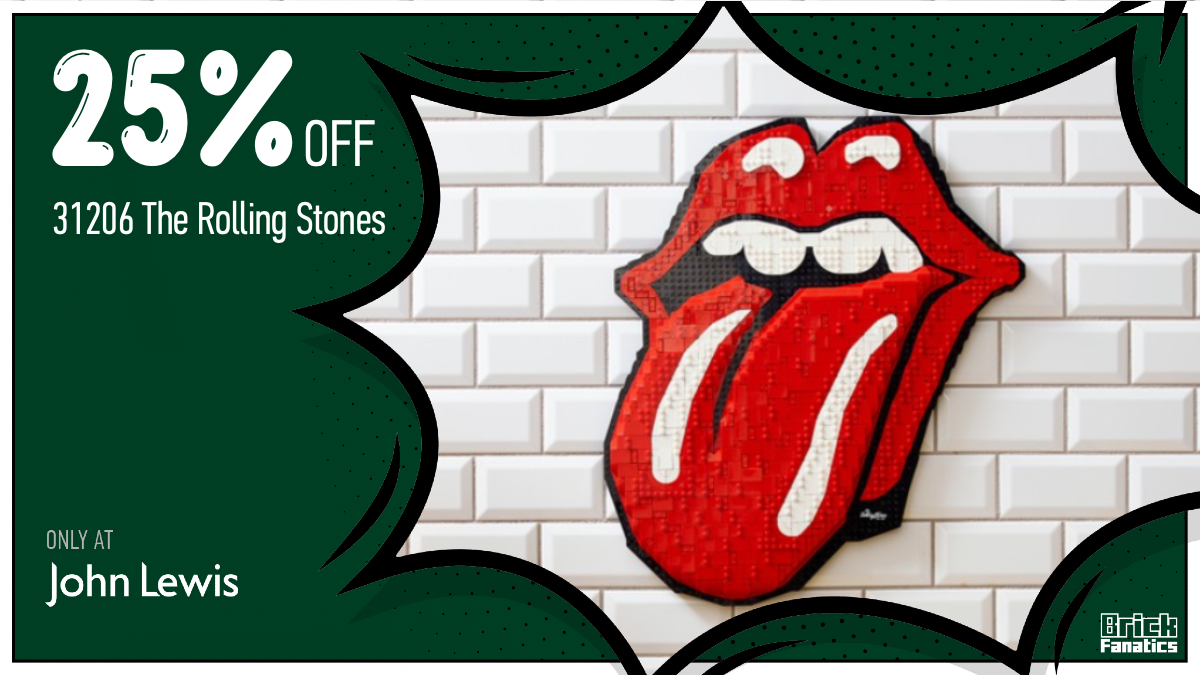 Huge discount on LEGO Art 31206 The Rolling Stones at John Lewis