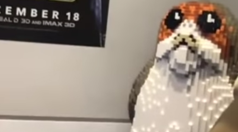 The LEGO Group sent huge Porg statue to Star Wars actor John Boyega