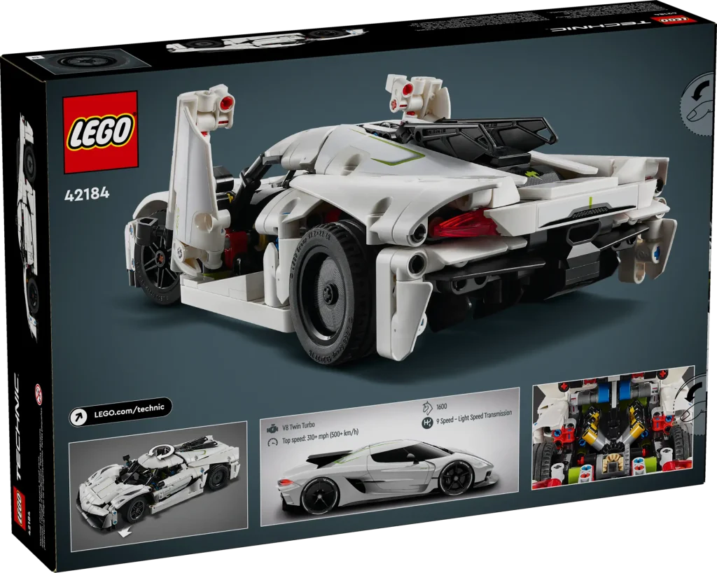 LEGO Technic 42184 Koenigsegg Jesko Absolut White Hypercar 19 1024x819