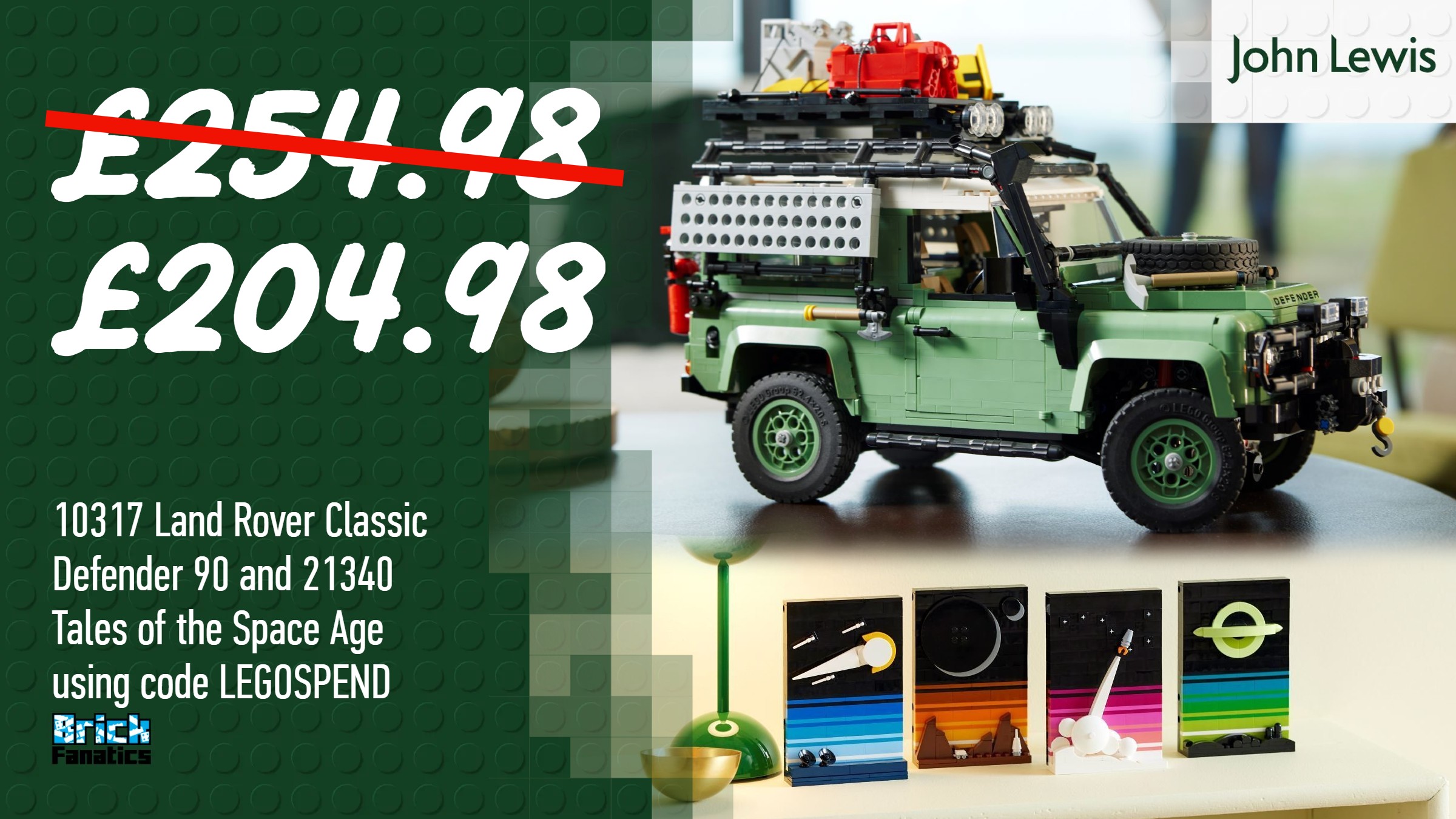 Don't miss out: Pick up a LEGO Ideas set for free when you buy LEGO Land Rover Defender