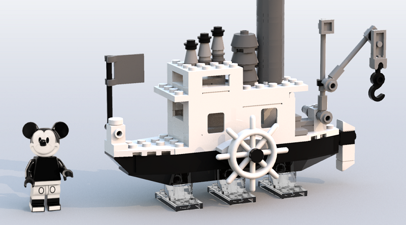 LEGO and Disney to release Mickey Mouse in Steamboat Willie as a LEGO Ideas set