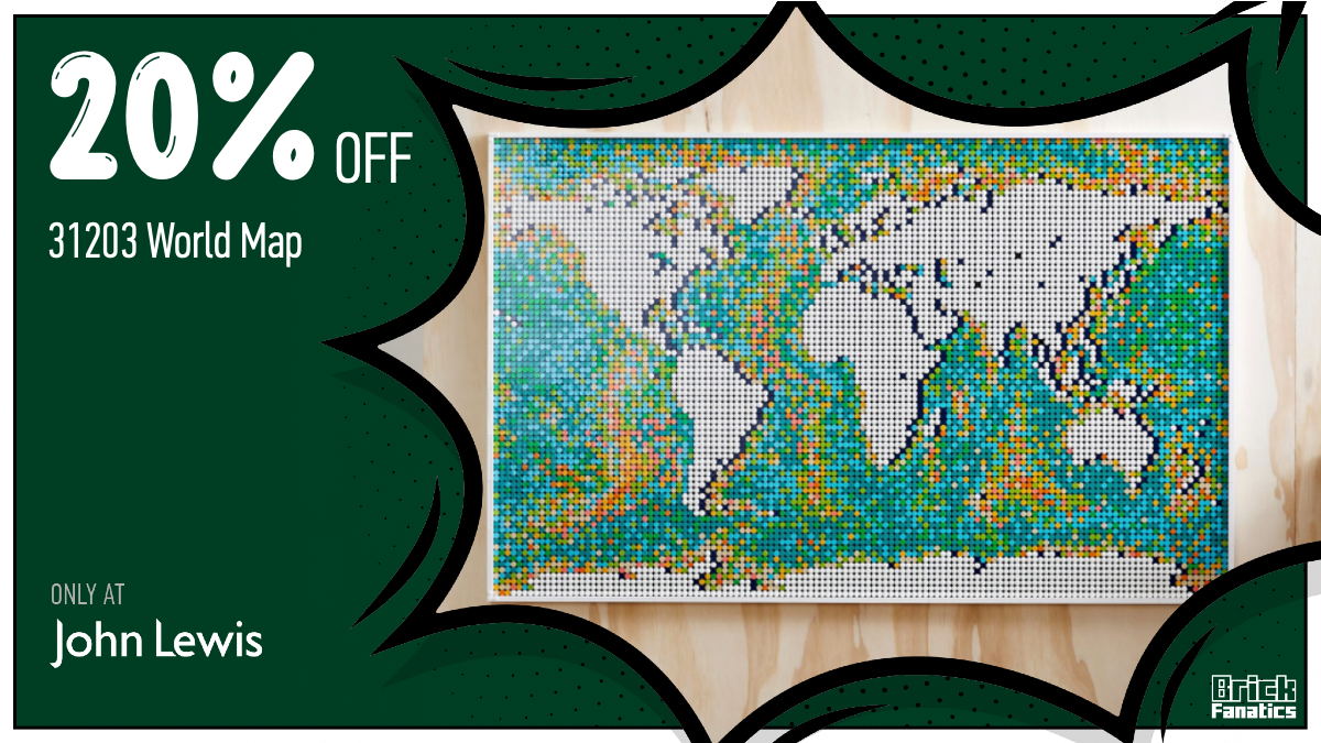 John Lewis discounts 31203 World Map in latest LEGO sale