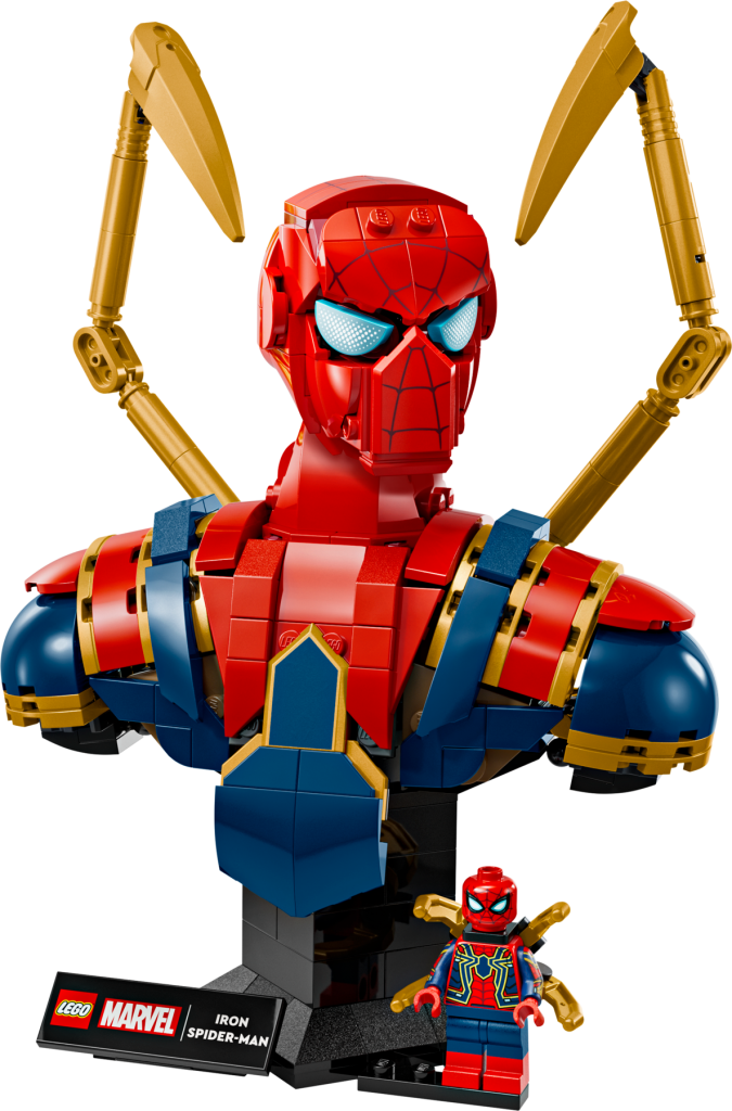 lego 76327 spider man bust minifigure arm printing contents 675x1024
