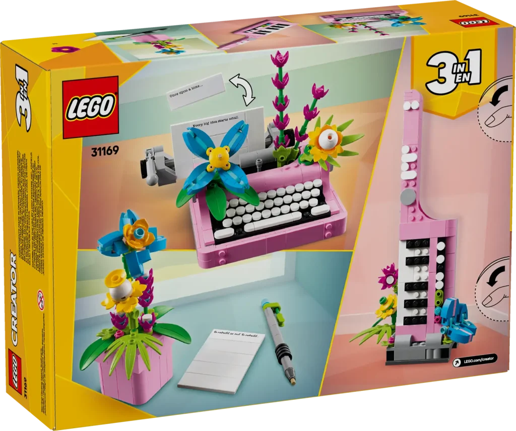 LEGO Creator 31169 Typewriter with Flowers box  1024x856