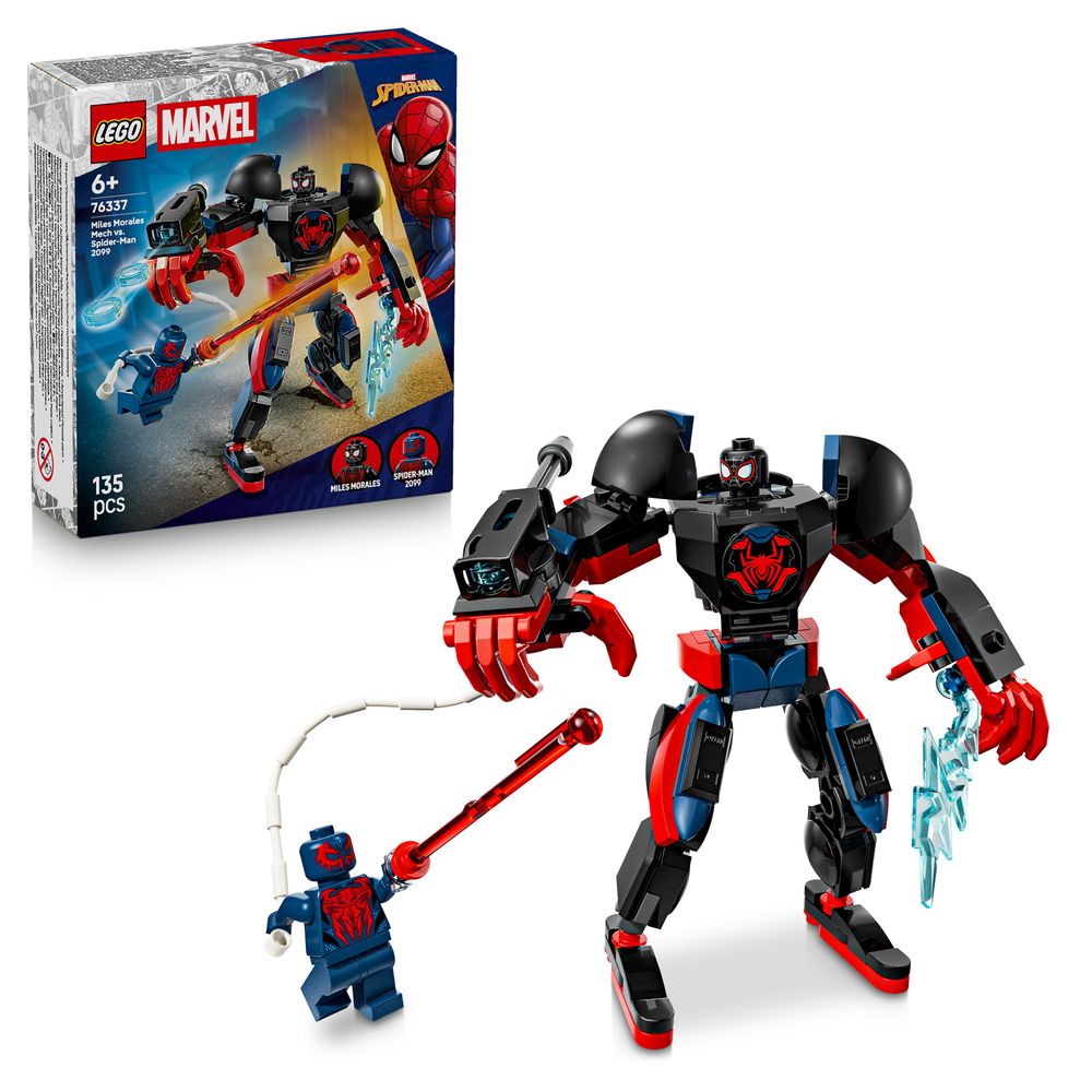 76337 Miles Morales Mech vs. Spider Man 2099