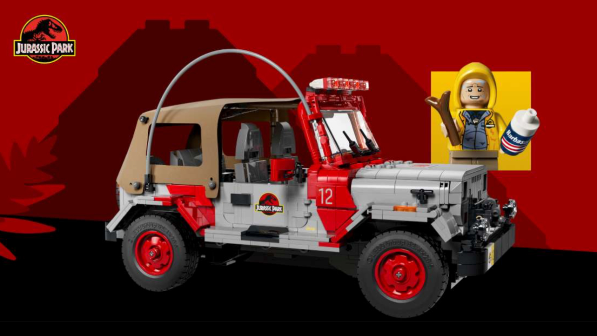 Check out LEGO Jurassic Park Jeep Wrangler's new parts and recolours