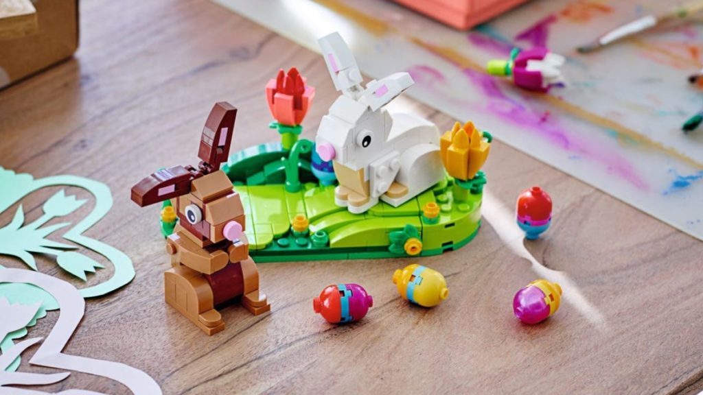 LEGO Seasonal 40523 Easter Rabbits Display lifestyle 1 featured 1024x576