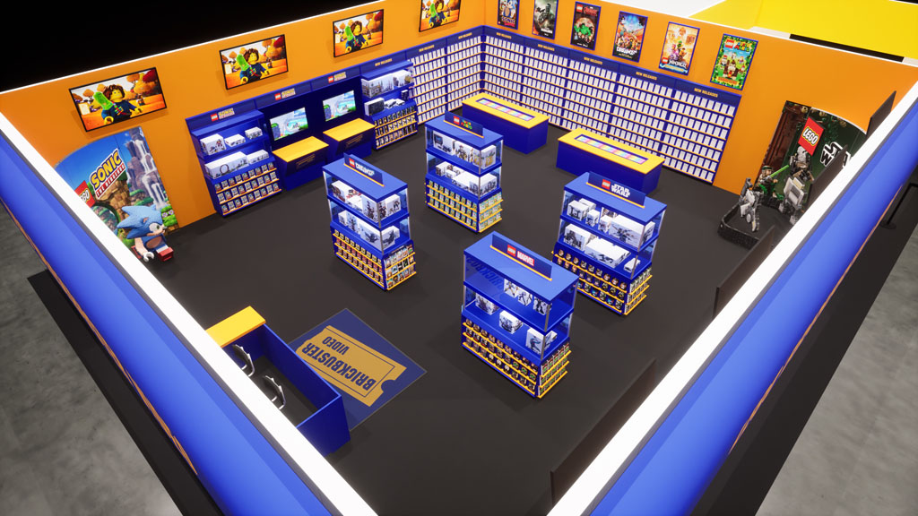 LEGO Brickbuster Video SDCC 2023 booth 3