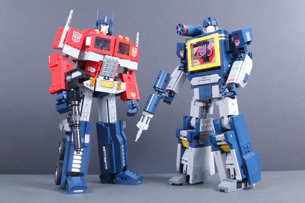 LEGO Icons Transformers 10358 Soundwave 10302 Optimus Prime comparison 5 1024x683