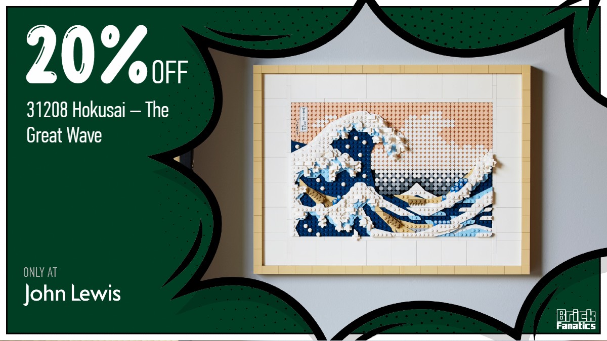 Make a splash with 20% off 31208 Hokusai – The Great Wave at John Lewis