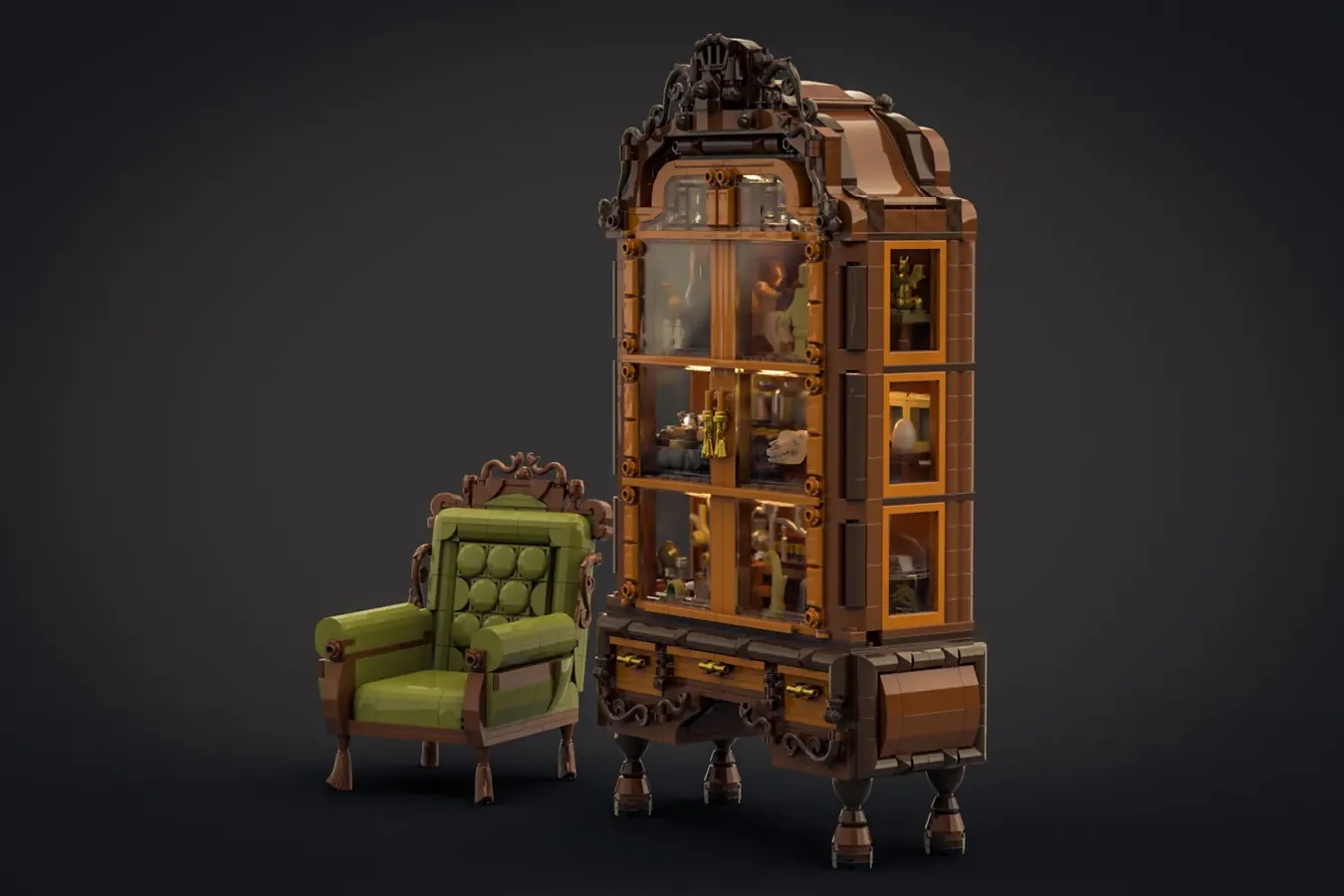 LEGO Ideas antique cabinet 2