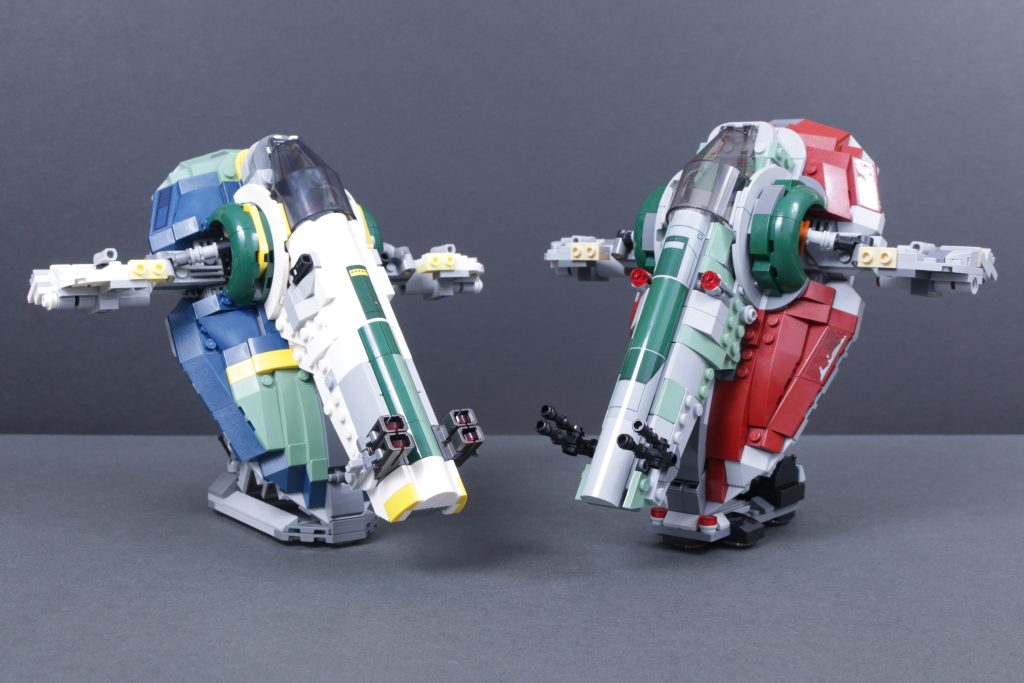 LEGO Star Wars 75433 Jango Fetts Starship 75312 Boba Fetts Starship comparison 2 1024x683