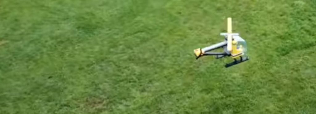 Giant LEGO inspired helicopter model actually flies