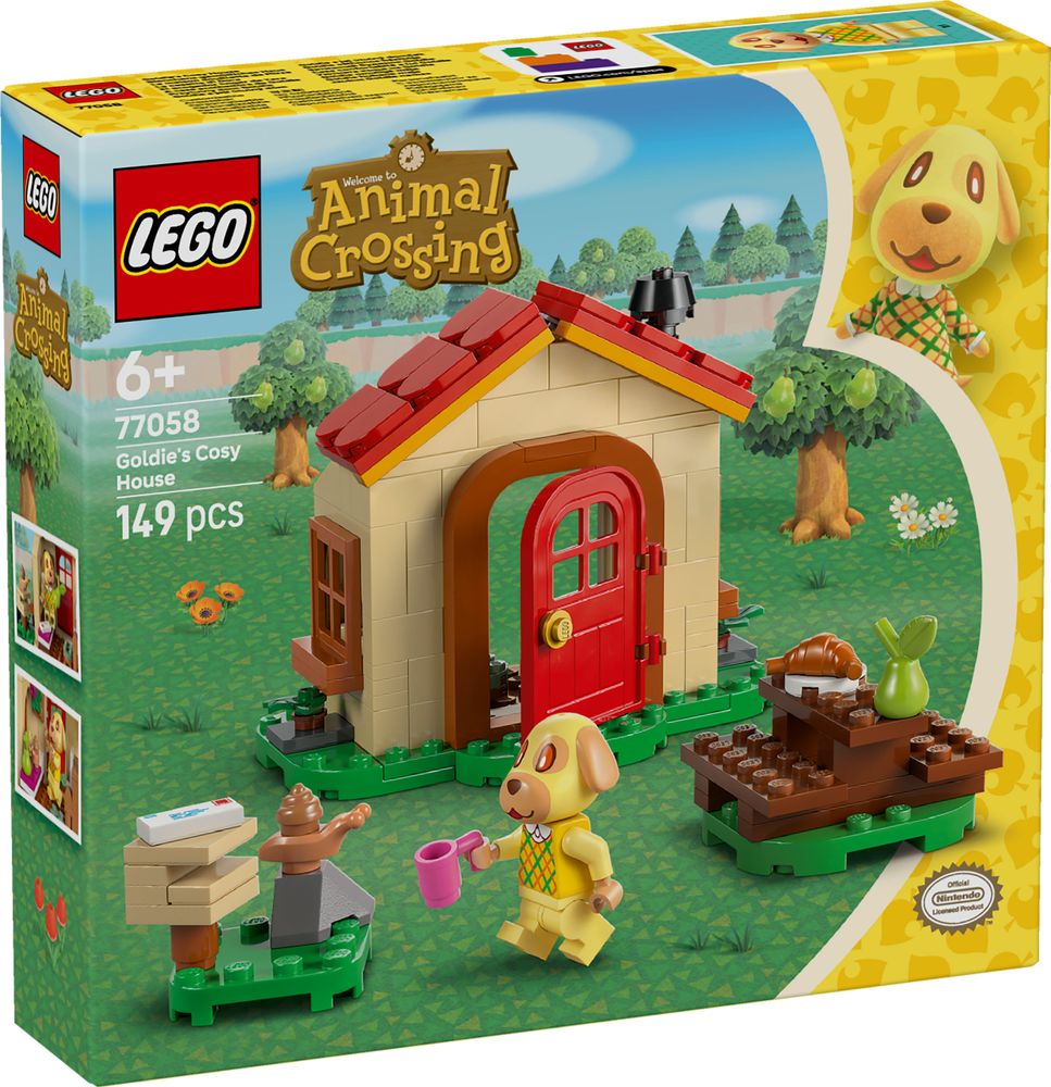 lego animal crossing 77058 Goldies Cosy House box front 1