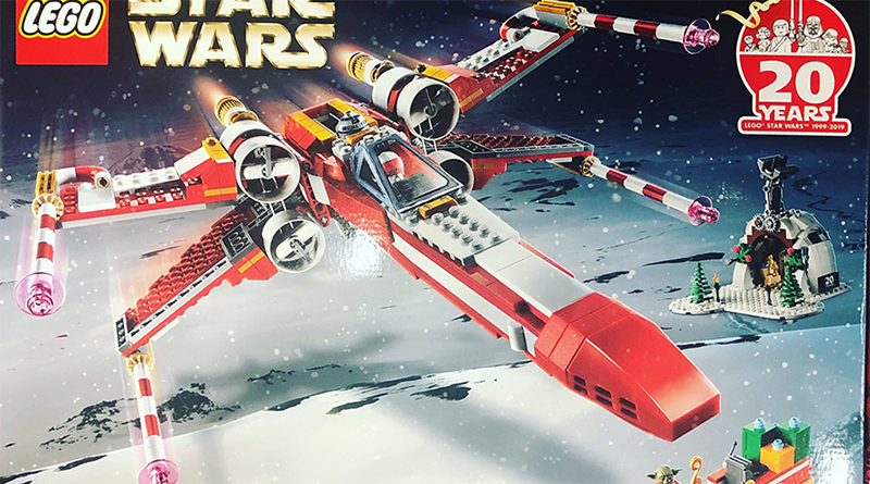 Clear look at LEGO Star Wars 4002019 Xmas X-wing employee gift