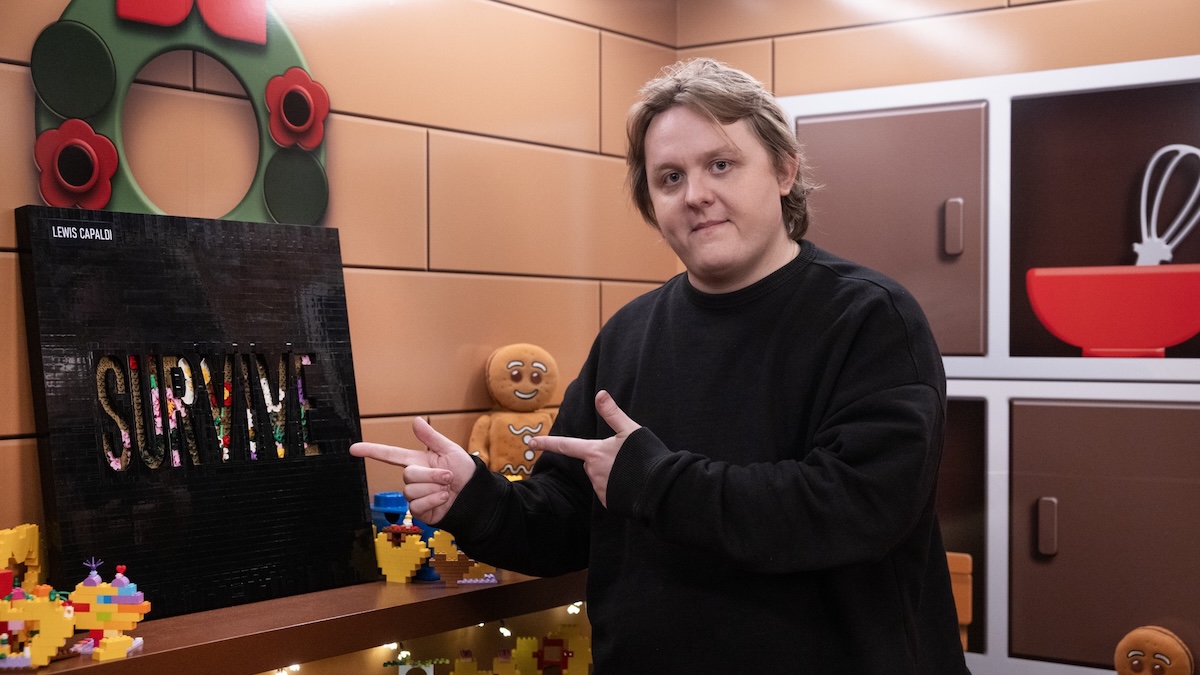 Singer Lewis Capaldi meets his LEGO self at Covent Garden's Chalet of Play