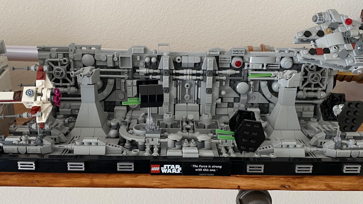 This extra-long LEGO Star Wars 75329 Death Star Trench Run Diorama looks impressive