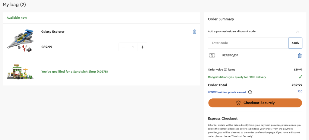 40578 Sandwich Shop step 3.2 redeem code 1024x464