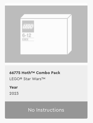LEGO Star Wars 66775 Hoth Combo Pack