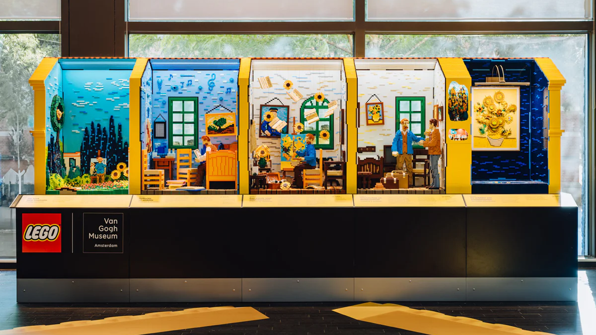 LEGO Yellow House model installed at Van Gogh Museum