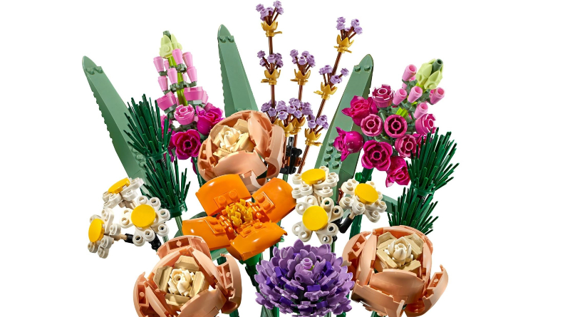 Complete the LEGO Botanical Collection 10280 Flower Bouquet with a brick-built vase