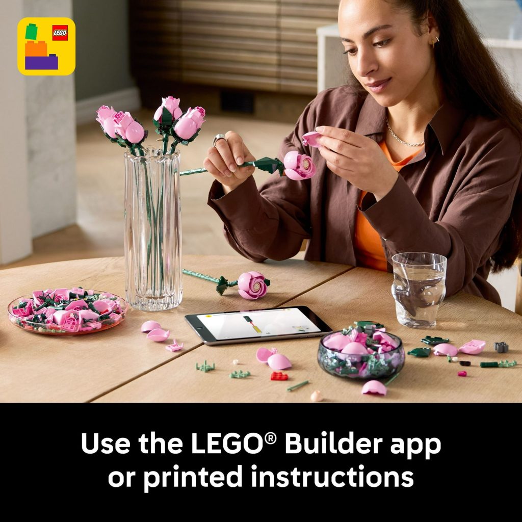 LEGO Botanicals 10374 Bouquet of Pink Roses 8 1024x1024