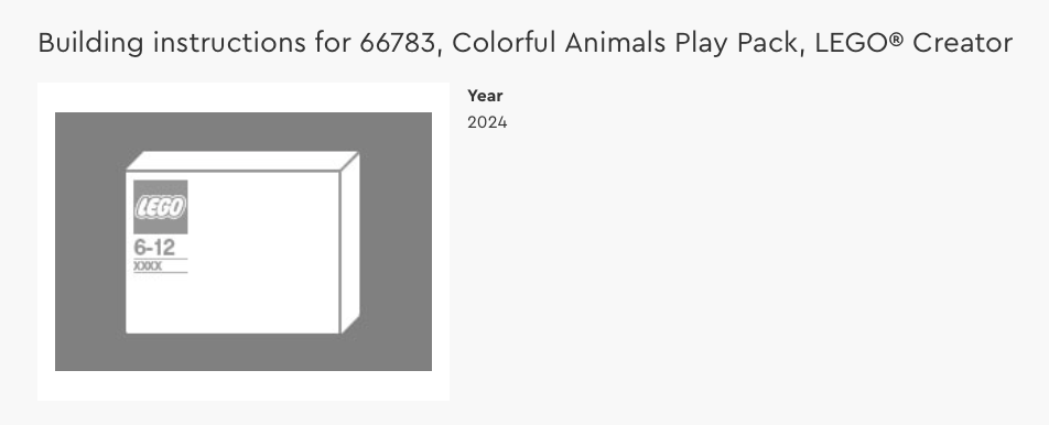 LEGO Creator 66783 Colourful Animals Play Pack