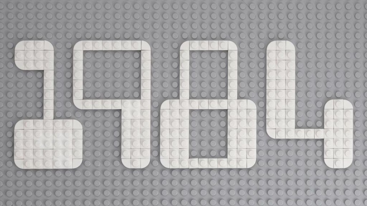 Professional font designer creates unique typeface artwork using LEGO bricks