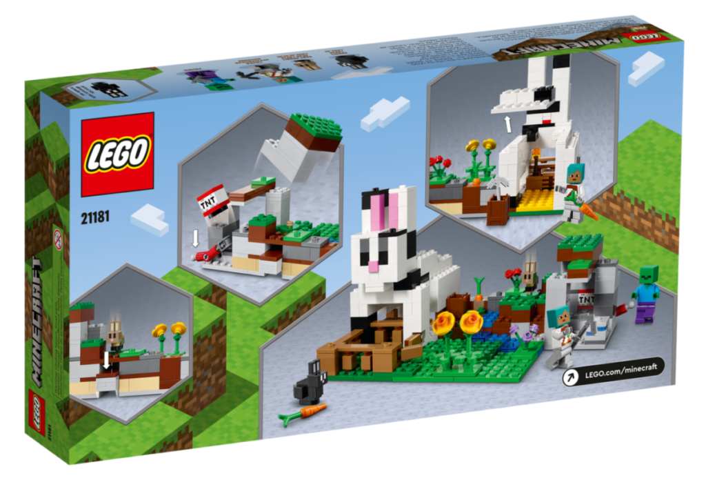 LEGO Minecraft 21181 The Rabbit Ranch box back 1024x722
