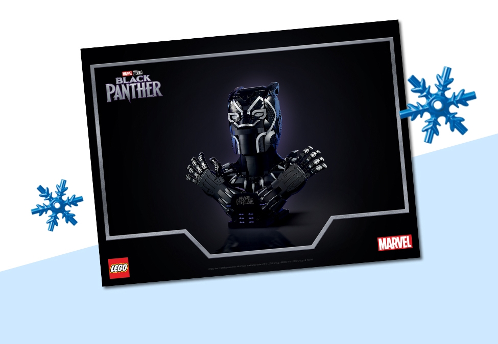 LEGO VIP Weekend Black Panther print