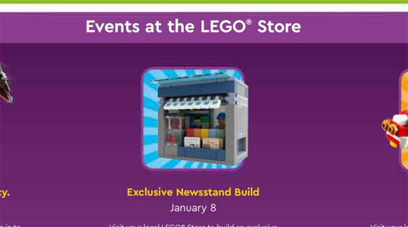 LEGO Stores offer make-and-take Newsstand today