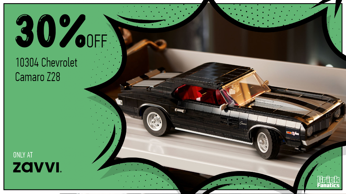 New sale on LEGO Icons 10304 Chevrolet Camaro Z28 zooms in at Zavvi