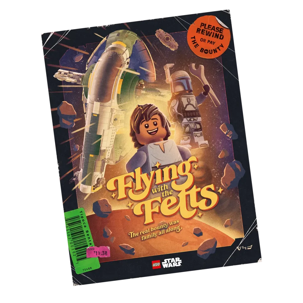 LEGO Star Wars May the 4th Flying with the Fetts poster by Joe Hogan 1024x1024