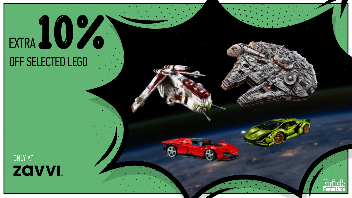 Double discounts with extra 10% off in Zavvi LEGO sale