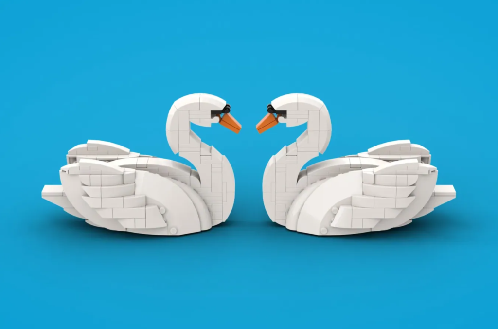 LEGO Ideas swans in love 1024x676