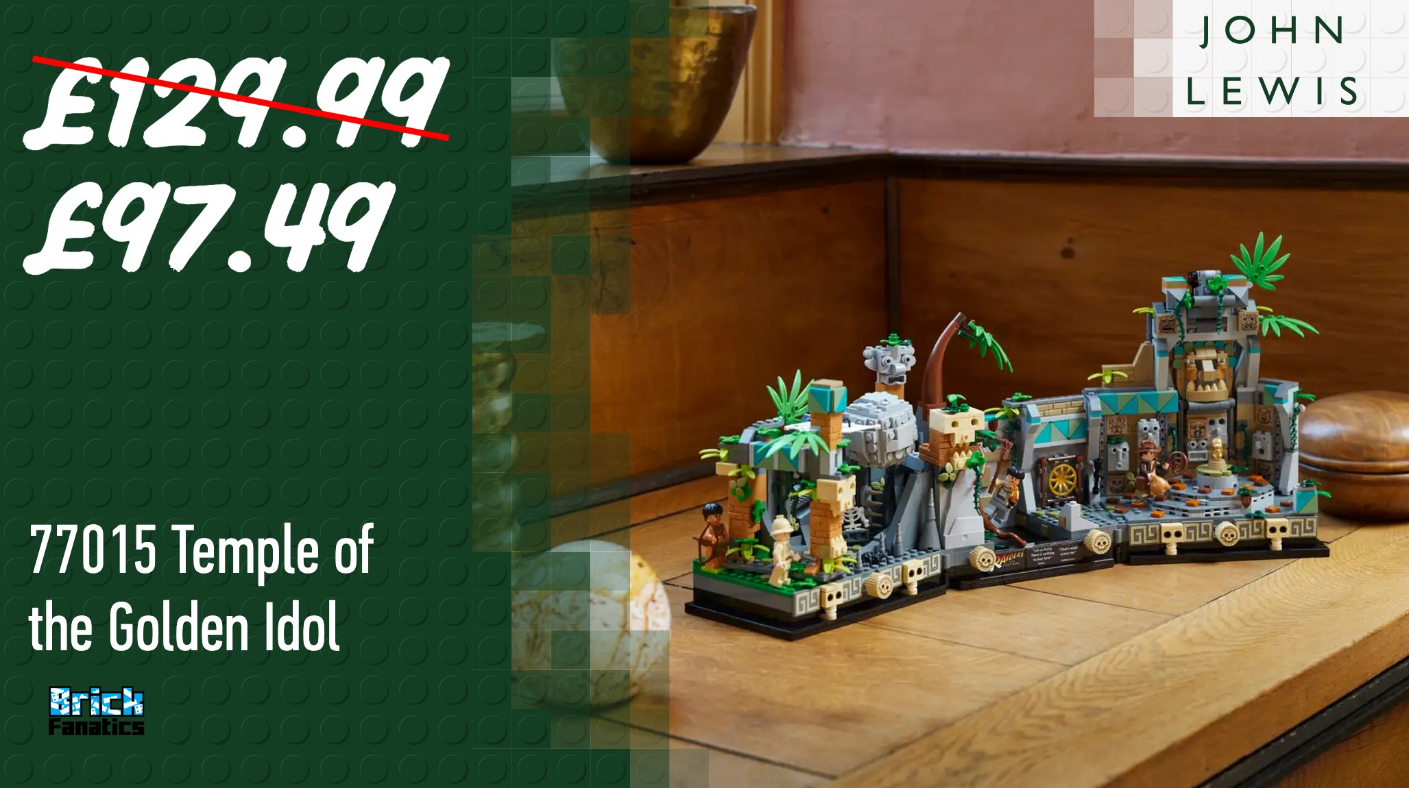 Brave the booby traps with this LEGO Indiana Jones deal at John Lewis