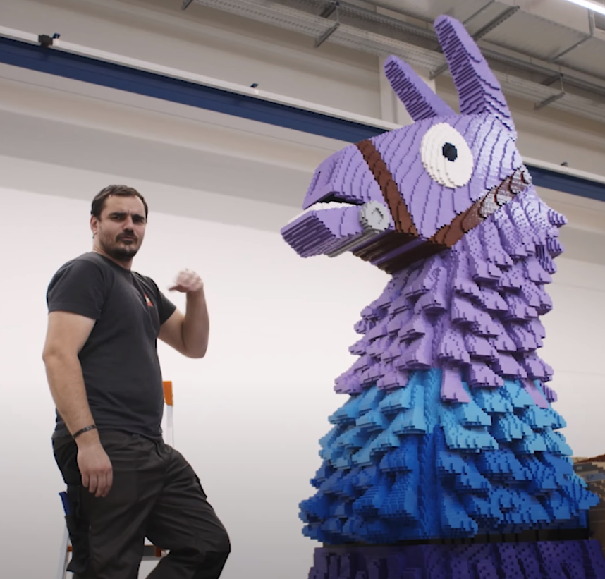 LEGO Fortnite Llama launch event BTS 2