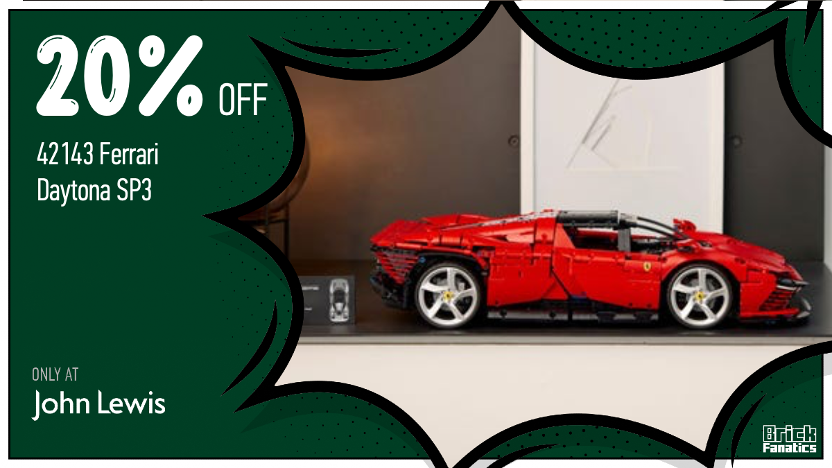 Save big on LEGO Technic 42143 Ferrari Daytona SP3 at John Lewis