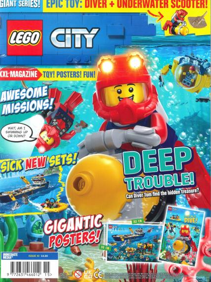 LEGO Giant Series Magazine City deep sea diver polybag issue