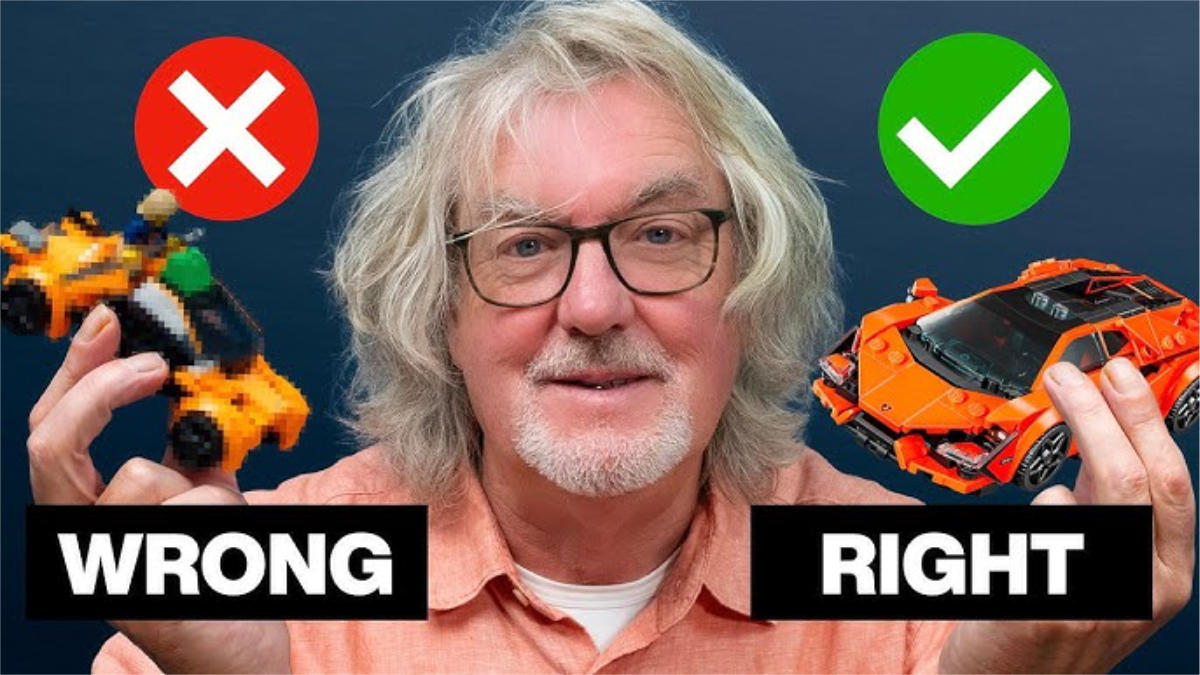 James May bamboozled by blind LEGO build challenge