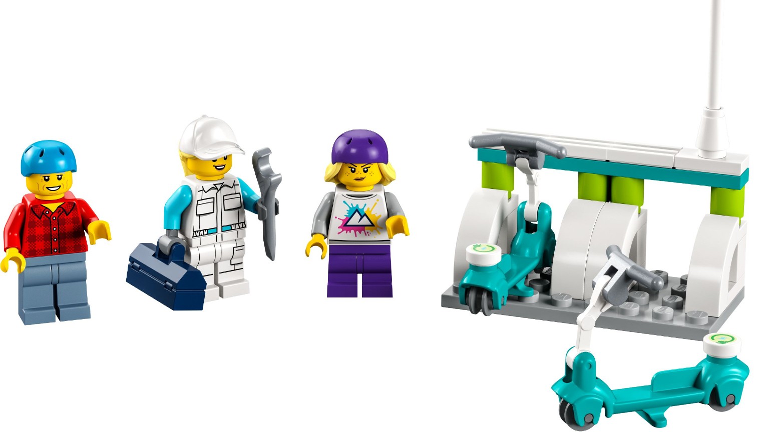 New LEGO CITY 40526 Electric Scooters & Charging Dock officially revealed